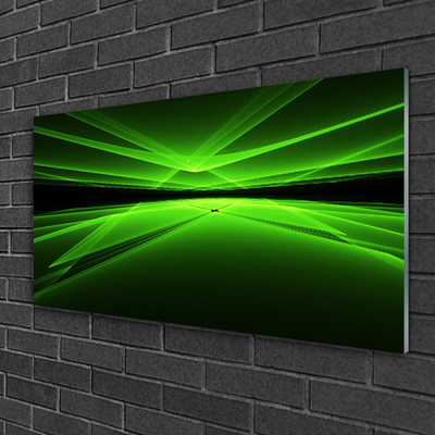 Image sur verre acrylique Abstrait art vert noir