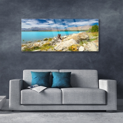 Image sur verre acrylique Mer paysage bleu