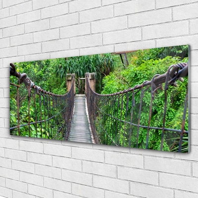 Image sur verre acrylique Arbres pont architecture brun vert