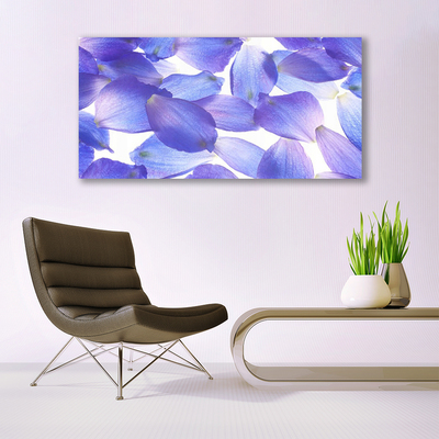 Image sur verre acrylique Pétales floral violet