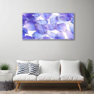 Image sur verre acrylique Pétales floral violet