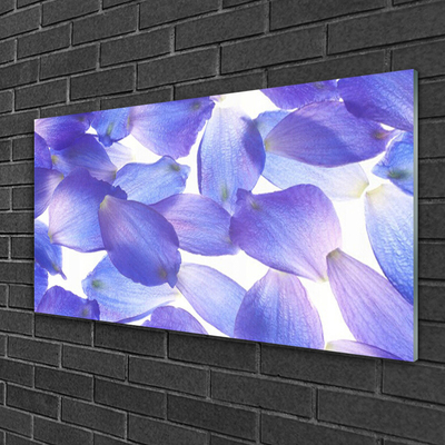 Image sur verre acrylique Pétales floral violet
