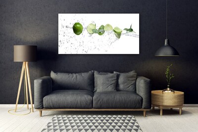 Image sur verre acrylique Citron vert lime eau cuisine vert