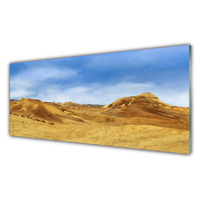 Image sur verre acrylique Désert paysage jaune