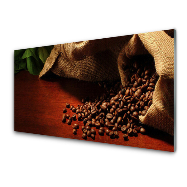 Image sur verre acrylique Café en grains cuisine brun