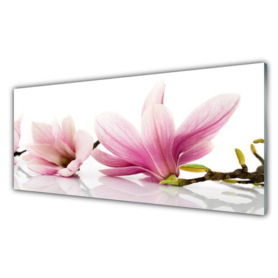 Image sur verre acrylique Fleurs floral rose