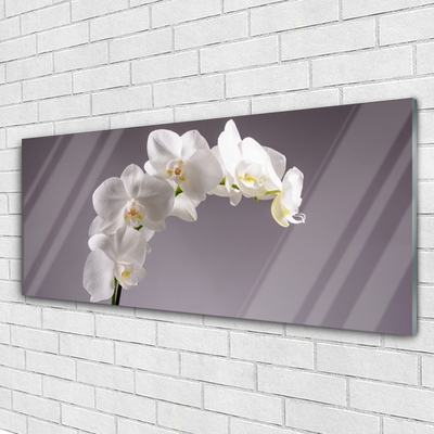 Image sur verre acrylique Fleurs floral blanc