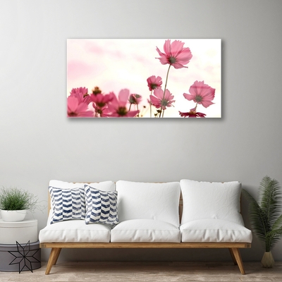 Image sur verre acrylique Fleurs floral rose