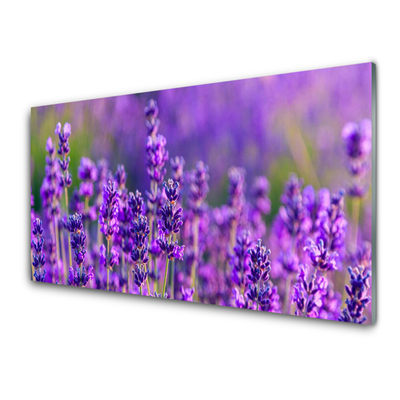 Image sur verre acrylique Fleurs floral violet