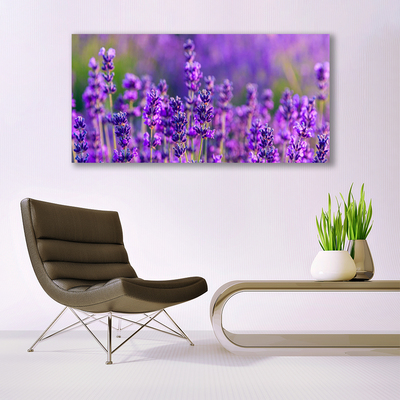 Image sur verre acrylique Fleurs floral violet