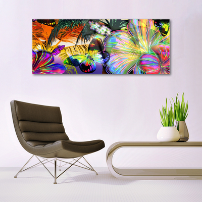 Image sur verre acrylique Abstrait art multicolore