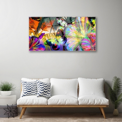 Image sur verre acrylique Abstrait art multicolore