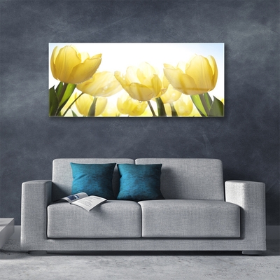 Image sur verre acrylique Tulipes floral jaune