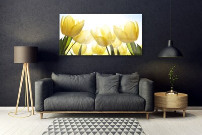 Image sur verre acrylique Tulipes floral jaune