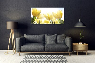 Image sur verre acrylique Tulipes floral jaune