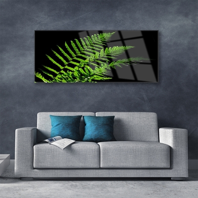 Image sur verre acrylique Feuilles floral vert