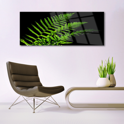 Image sur verre acrylique Feuilles floral vert