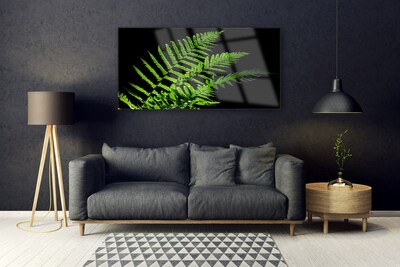 Image sur verre acrylique Feuilles floral vert