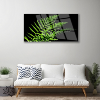 Image sur verre acrylique Feuilles floral vert