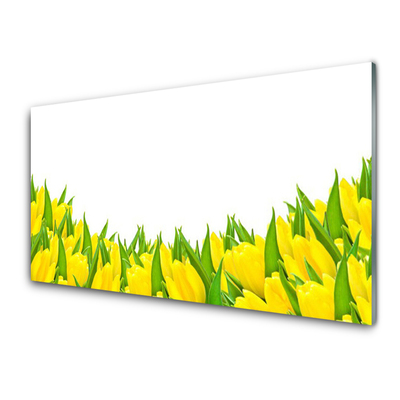 Image sur verre acrylique Fleurs floral jaune
