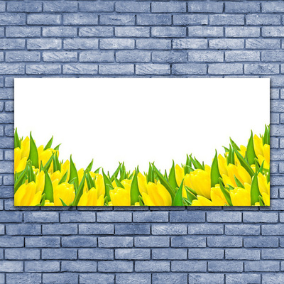 Image sur verre acrylique Fleurs floral jaune