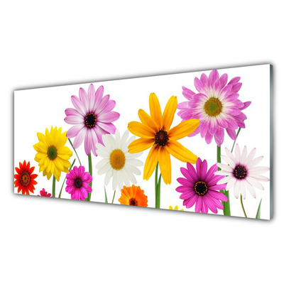 Image sur verre acrylique Fleurs floral multicolore