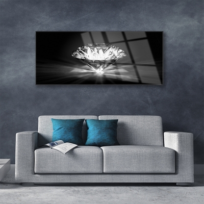 Image sur verre acrylique Diamant art noir