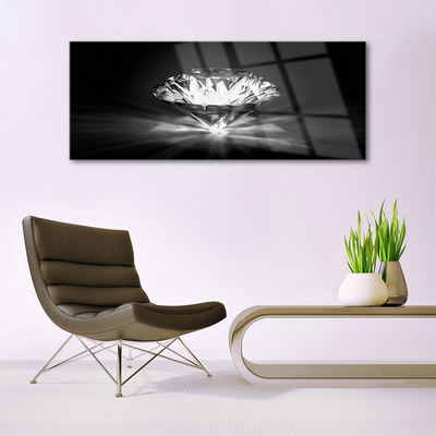 Image sur verre acrylique Diamant art noir