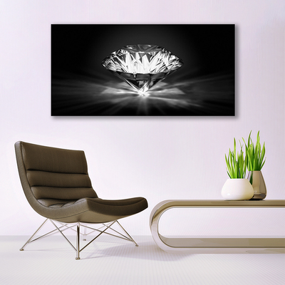 Image sur verre acrylique Diamant art noir