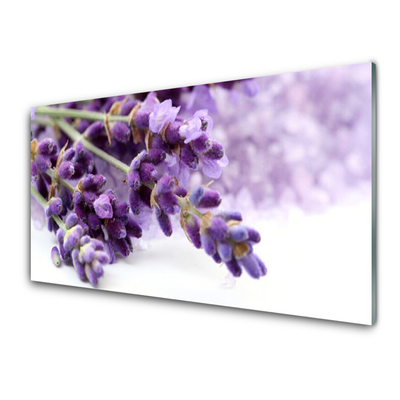 Image sur verre acrylique Fleurs floral violet
