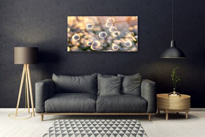 Image sur verre acrylique Fleurs floral gris