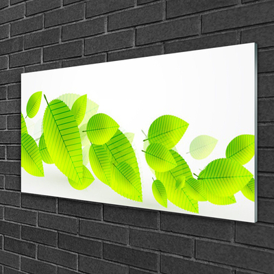 Image sur verre acrylique Feuillage floral vert