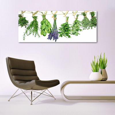 Image sur verre acrylique Fleurs floral vert violet