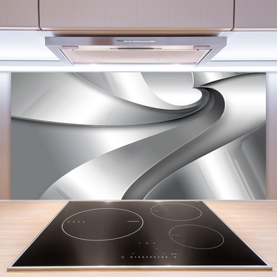 Crédence de cuisine en verre Art abstrait art argent gris