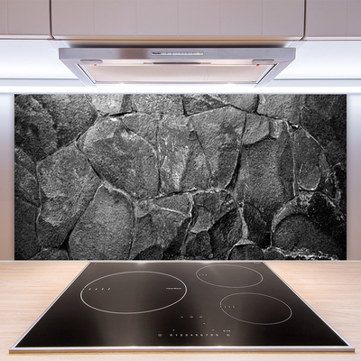 Crédence de cuisine en verre Pierres roches nature gris noir