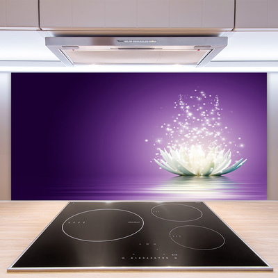Crédence de cuisine en verre Lotus floral violet