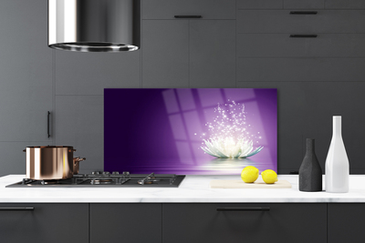 Crédence de cuisine en verre Lotus floral violet
