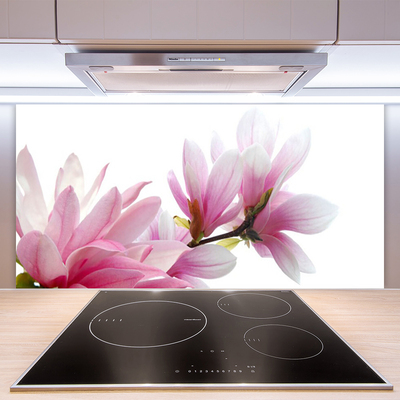 Crédence de cuisine en verre Magnolia fleurs floral rose