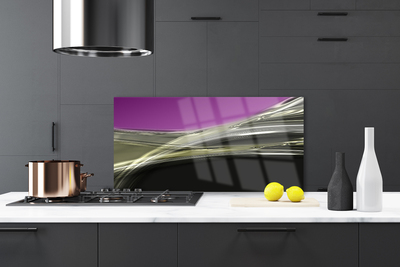 Crédence de cuisine en verre Abstrait art violet gris noir