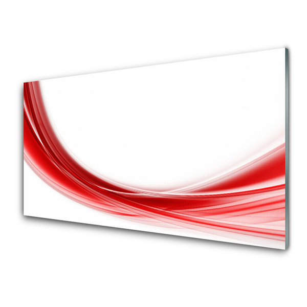 Crédence de cuisine en verre Abstrait art rouge blanc