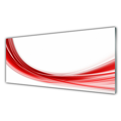 Crédence de cuisine en verre Abstrait art rouge blanc