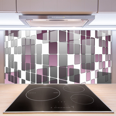 Crédence de cuisine en verre Abstrait art gris blanc brun