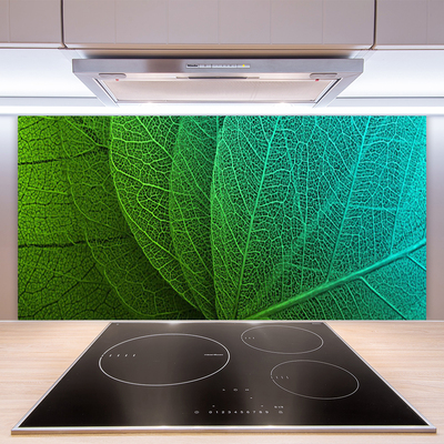 Crédence de cuisine en verre Feuilles abstraites floral vert