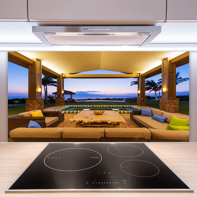 Crédence de cuisine en verre Intérieur architecture brun