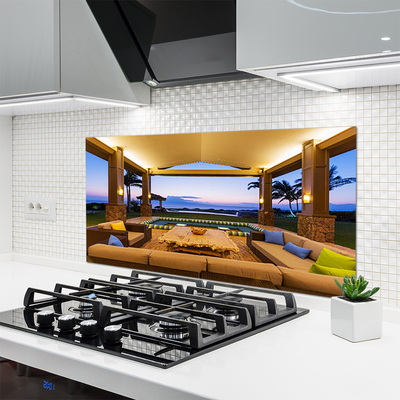 Crédence de cuisine en verre Intérieur architecture brun