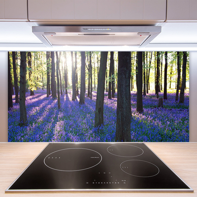 Crédence de cuisine en verre Forêt nature brun violet