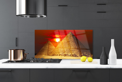 Crédence de cuisine en verre Pyramides architecture jaune
