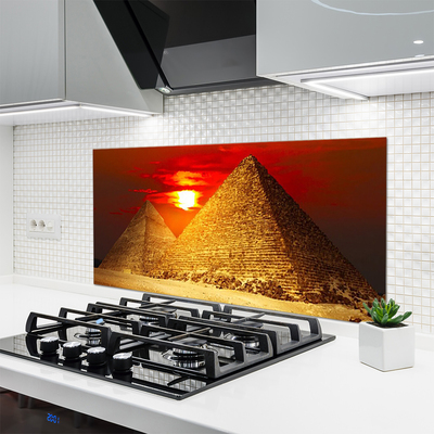 Crédence de cuisine en verre Pyramides architecture jaune