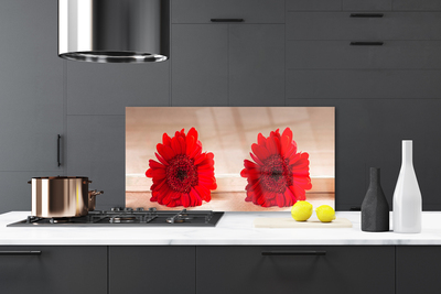 Crédence de cuisine en verre Fleurs floral rouge