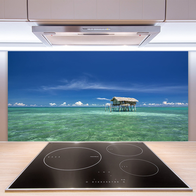 Crédence de cuisine en verre Mer paysage bleu